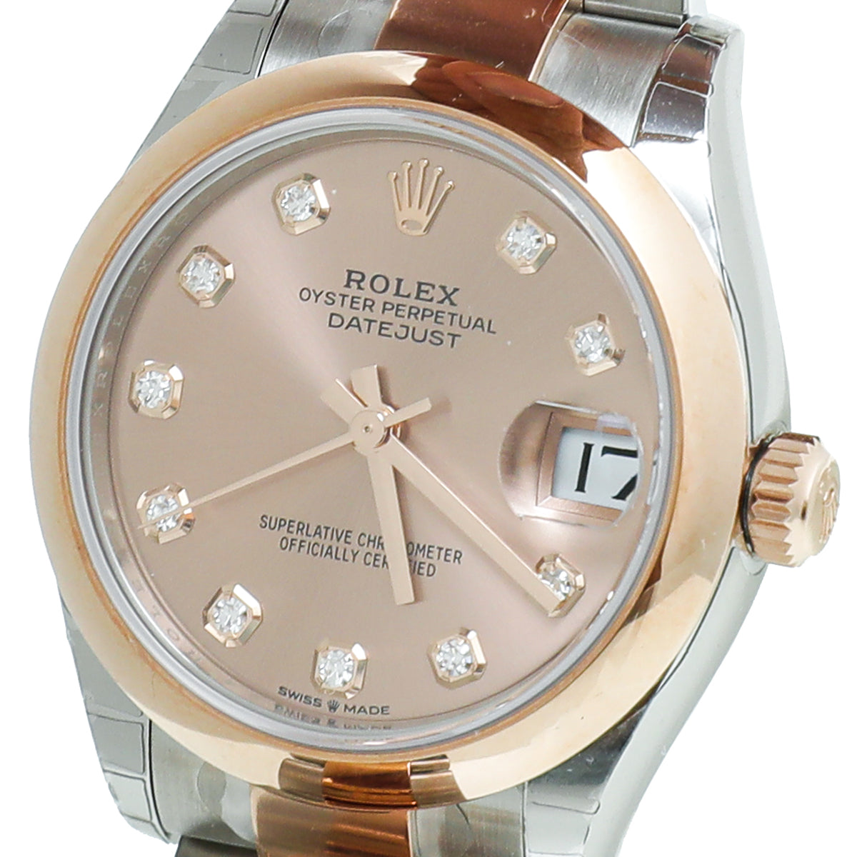 Rolex Rose Gold ST,ST Diamond Datejust Oyster 31 mm Watch
