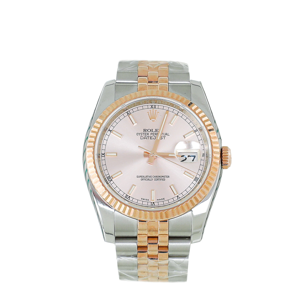Rolex 18K Pink Gold ST,ST Datejust 36mm Watch