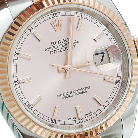 Rolex 18K Pink Gold ST,ST Datejust 36mm Watch