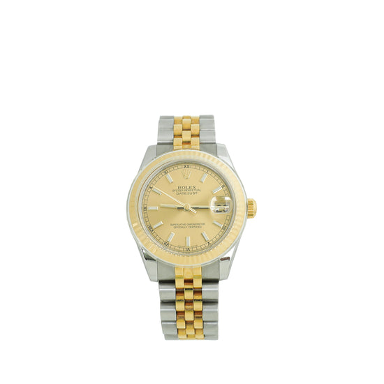 Rolex 18K Yellow Gold ST,ST Oyster Perpetual Datejust 31mm Watch
