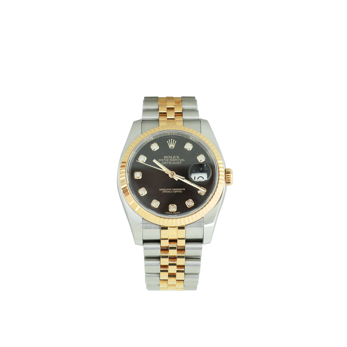 Rolex Steel-Gold Diamonds Datejust Watch-Rolex-THE CLOSET