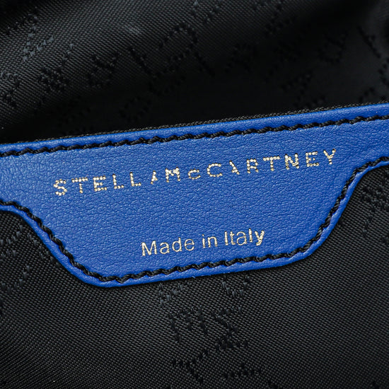 Stella Mccartney Blue Faux Croc Betty XL Clutch