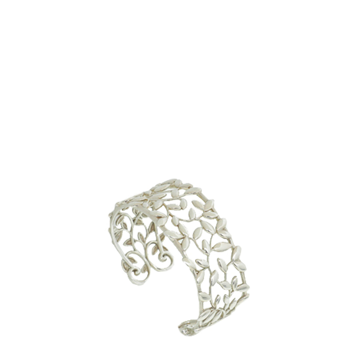 Tiffany & Co Sterling Silver Paloma Picasso Olive Leaf Open Cuff Bracelet-Tiffany & Co-THE CLOSET