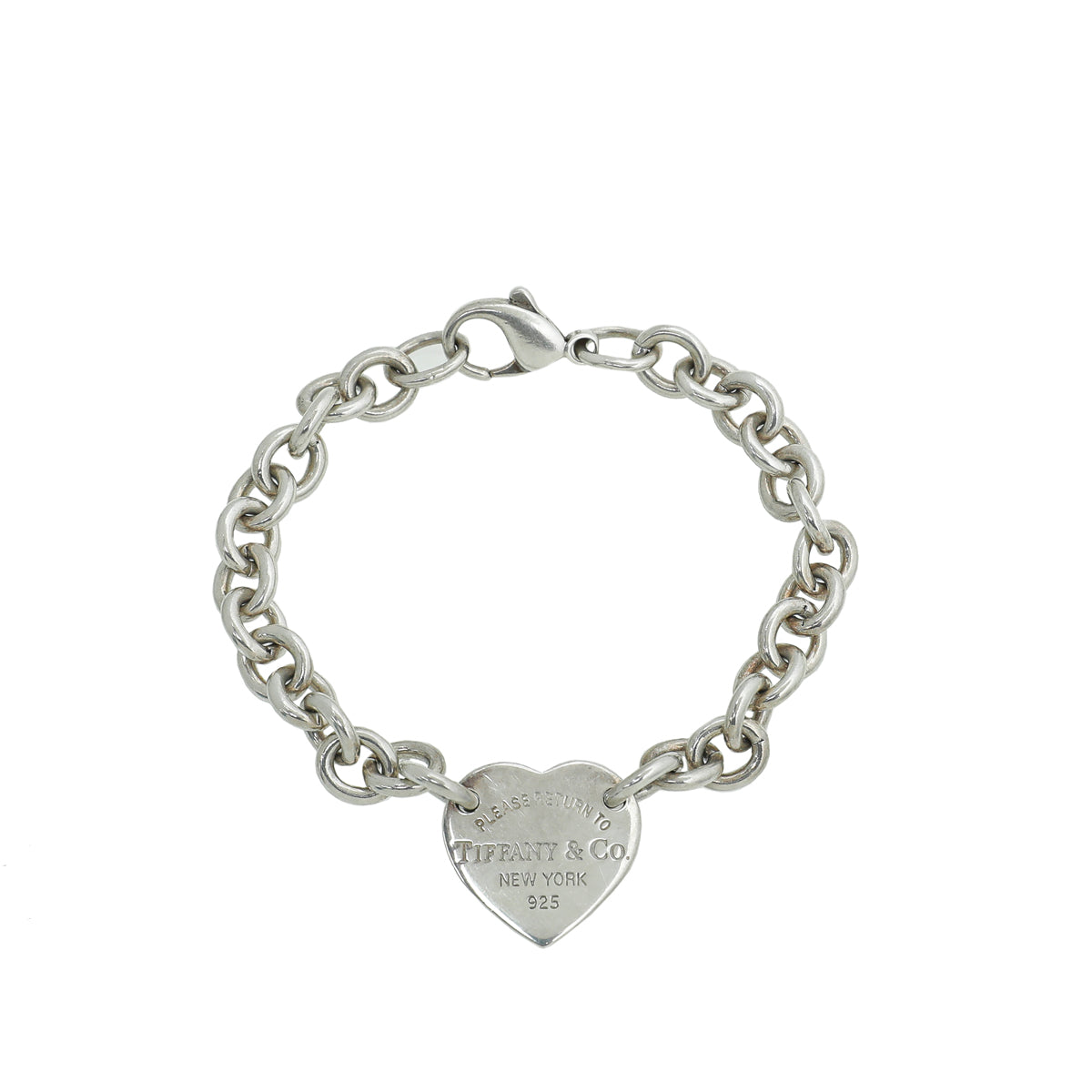 Tiffany & Co Sterling Silver Heart Tag Bracelet-Tiffany & Co-THE CLOSET