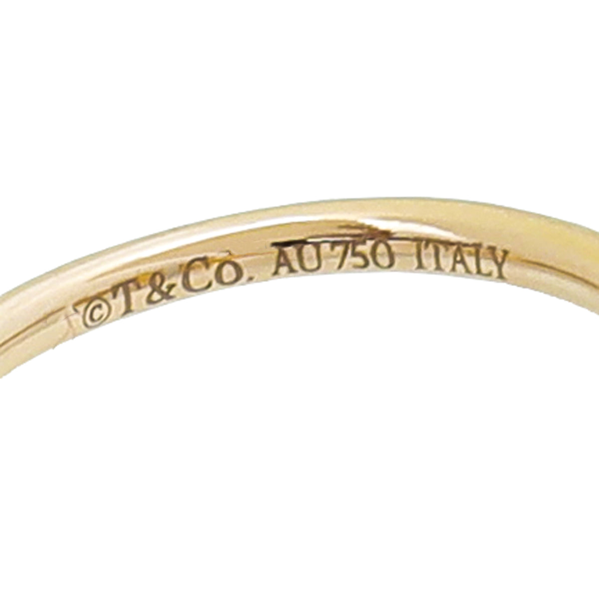 Tiffany & Co 18K Pink Gold Diamond T Wire Ring 8