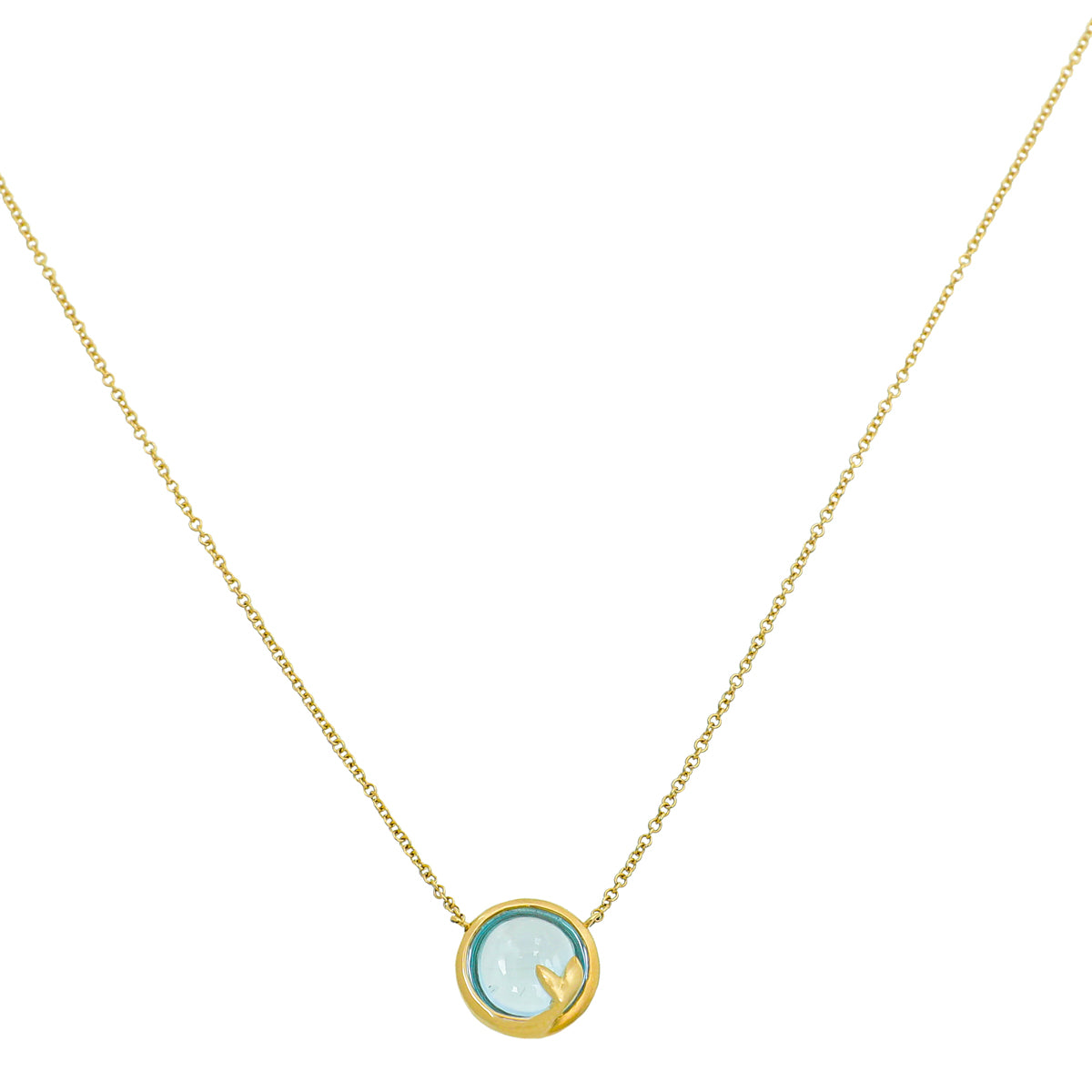 Tiffany & Co 18K Yellow Gold Paloma Picasso Olive Leaf Pendant Necklace-Tiffany & Co-THE CLOSET