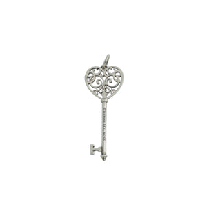 Tiffany & Co Sterling Silver Enchant Heart Key Knowant