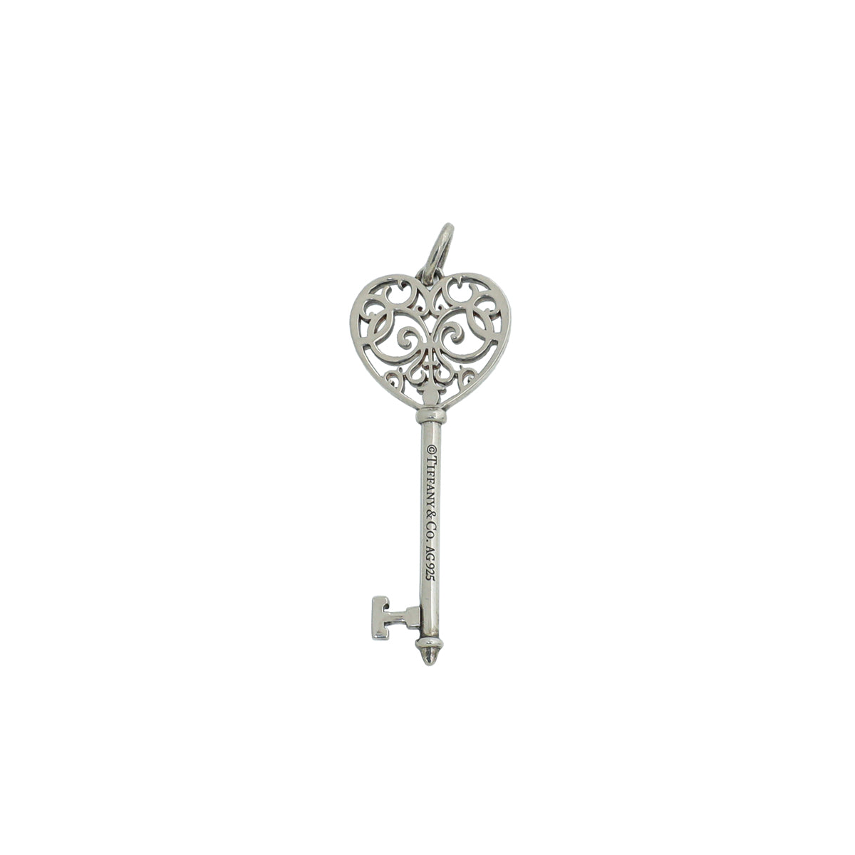 Tiffany & Co Sterling Silver Enchant Heart Key Pendant