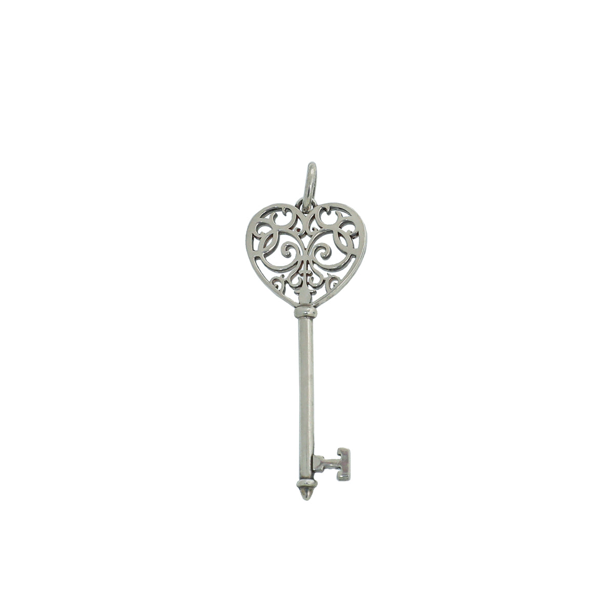 Tiffany & Co Sterling Silver Enchant Heart Key Pendant