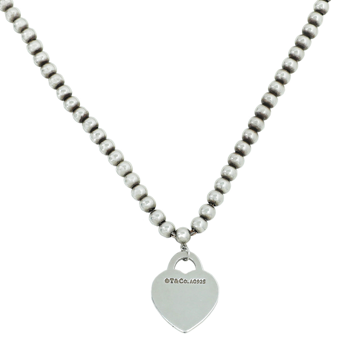 Tiffany & Co Heart Tag Bead Necklace-Tiffany & Co-THE CLOSET