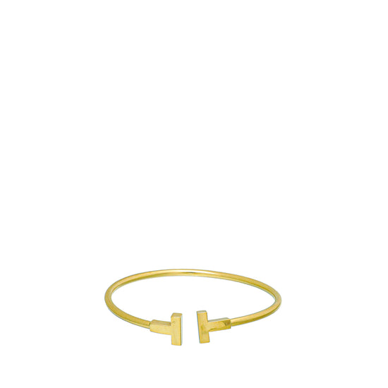Tiffany & Co 18K Yellow Gold T Wire Medium Bracelet