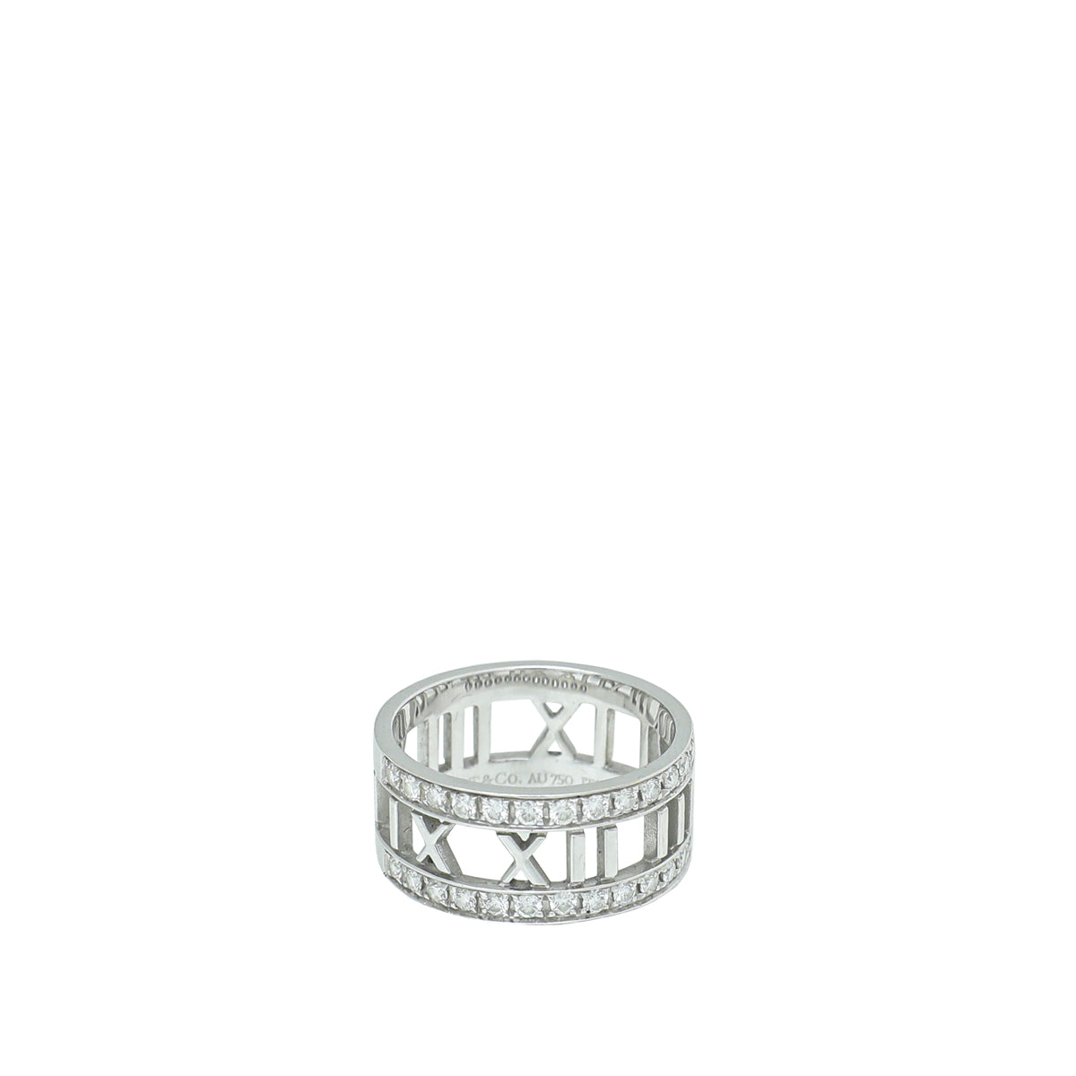 Tiffany & Co 18K White Gold Diamond Atlas Diamond Ring