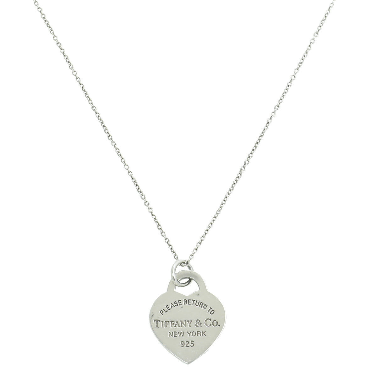 Tiffany & Co Silver Heart Tag Pendant Necklace-Tiffany & Co-THE CLOSET