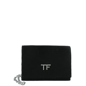 Tom Ford Black TF Crystal Velvet Chain Crossbody Bag