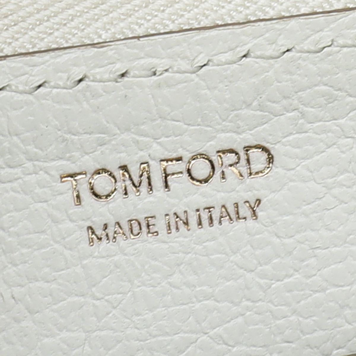 Tom Ford White TF Zip Around Wallet