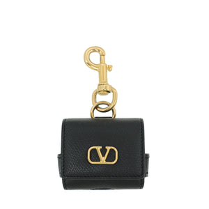 Valentino Black VLOGO Airpods Case