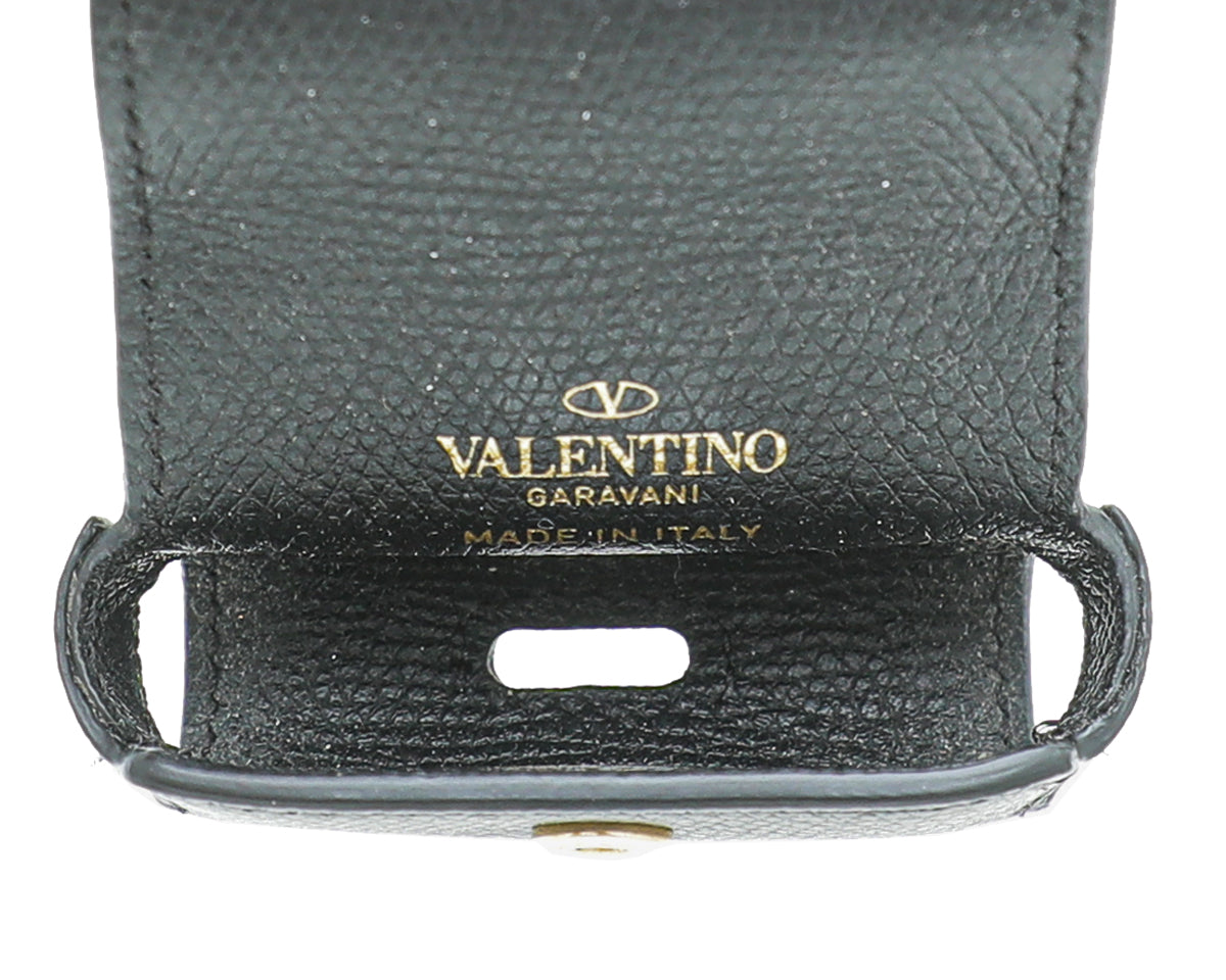 Valentino Black VLOGO Airpods Case