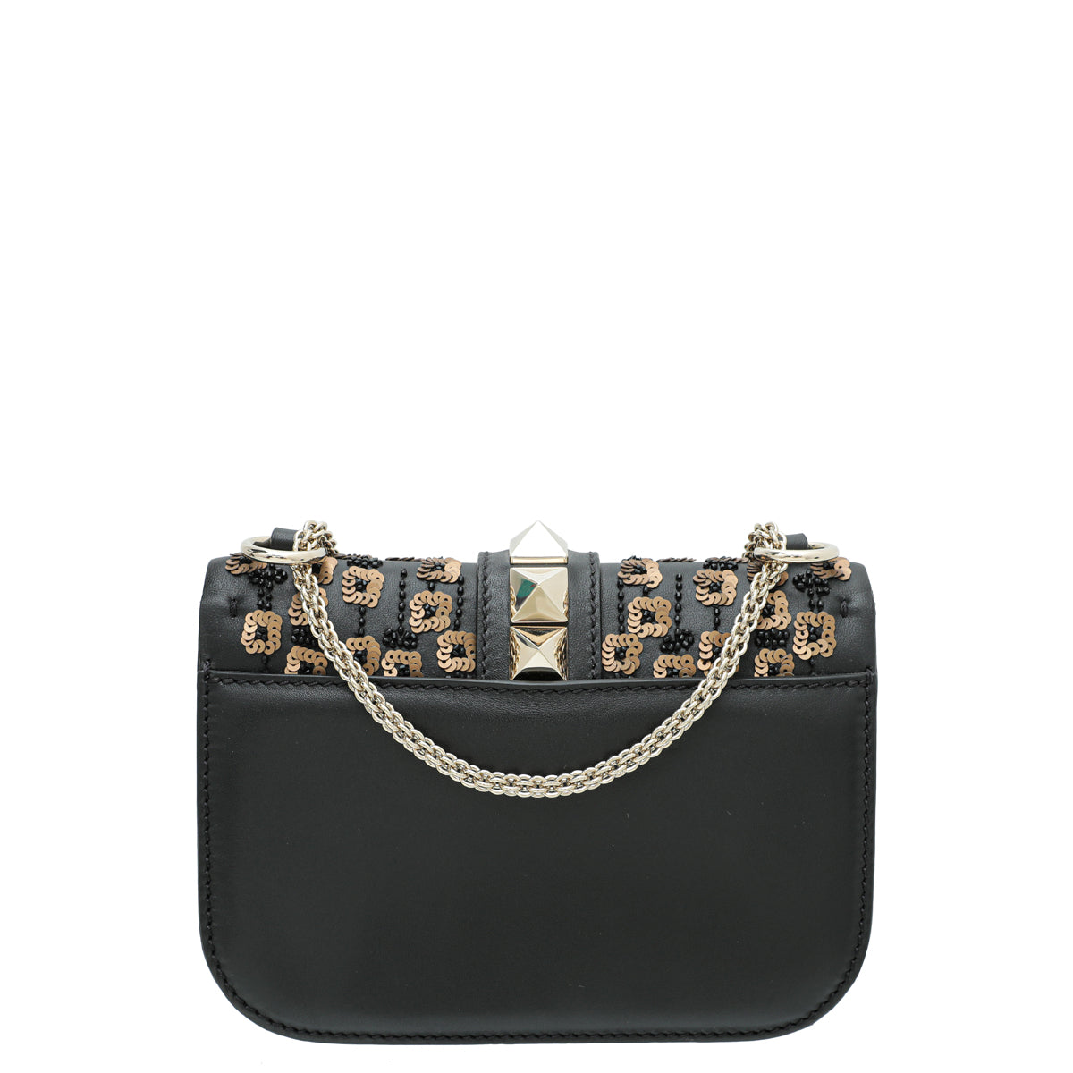 Valentino Glam Lock Sequins Embellished Small Flap Bag-Valentino-THE CLOSET