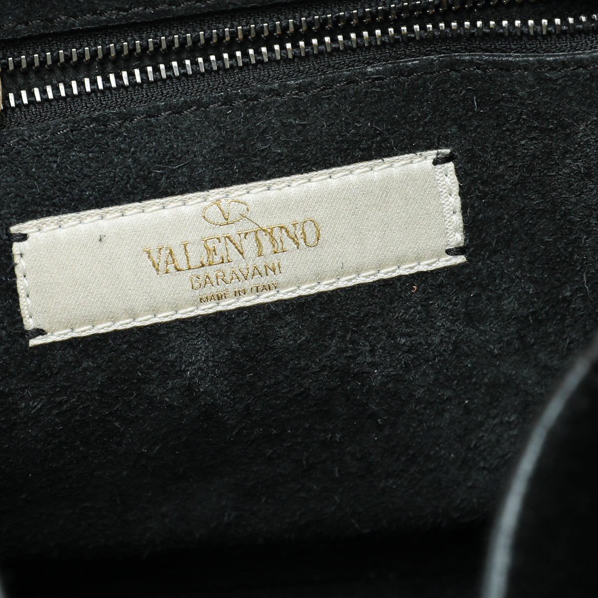 Valentino Black Rockstud Rolling Flap Medium Bag