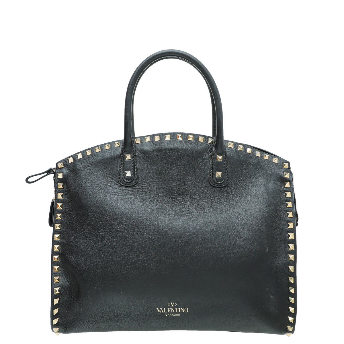 Valentino Black Valentino Rockstud Tote Bag-Valentino-THE CLOSET