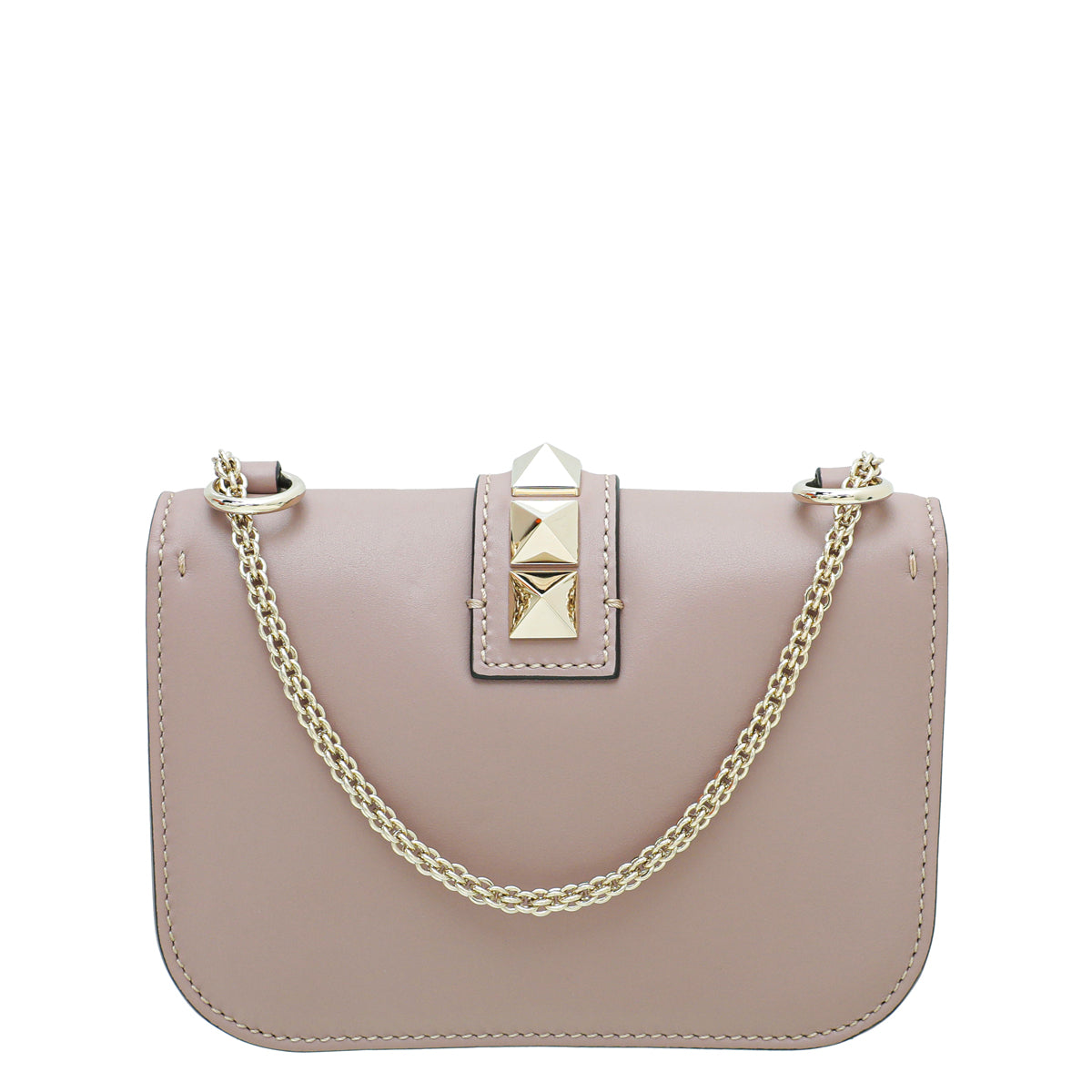 Valentino Poudre Glam Lock Rockstud Small Flap Bag-Valentino-THE CLOSET