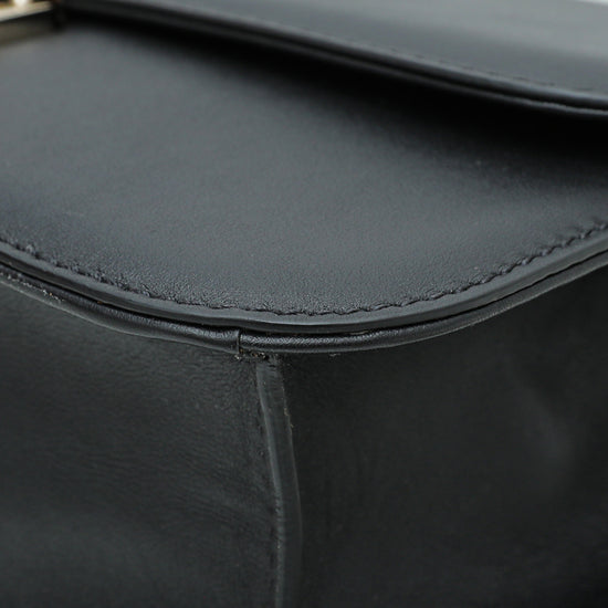 Valentino Black Glam Lock Rockstud Medium Flap Bag