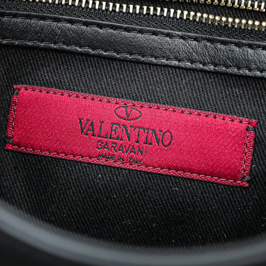 Valentino Black Glam Lock Small Flap Chain Bag
