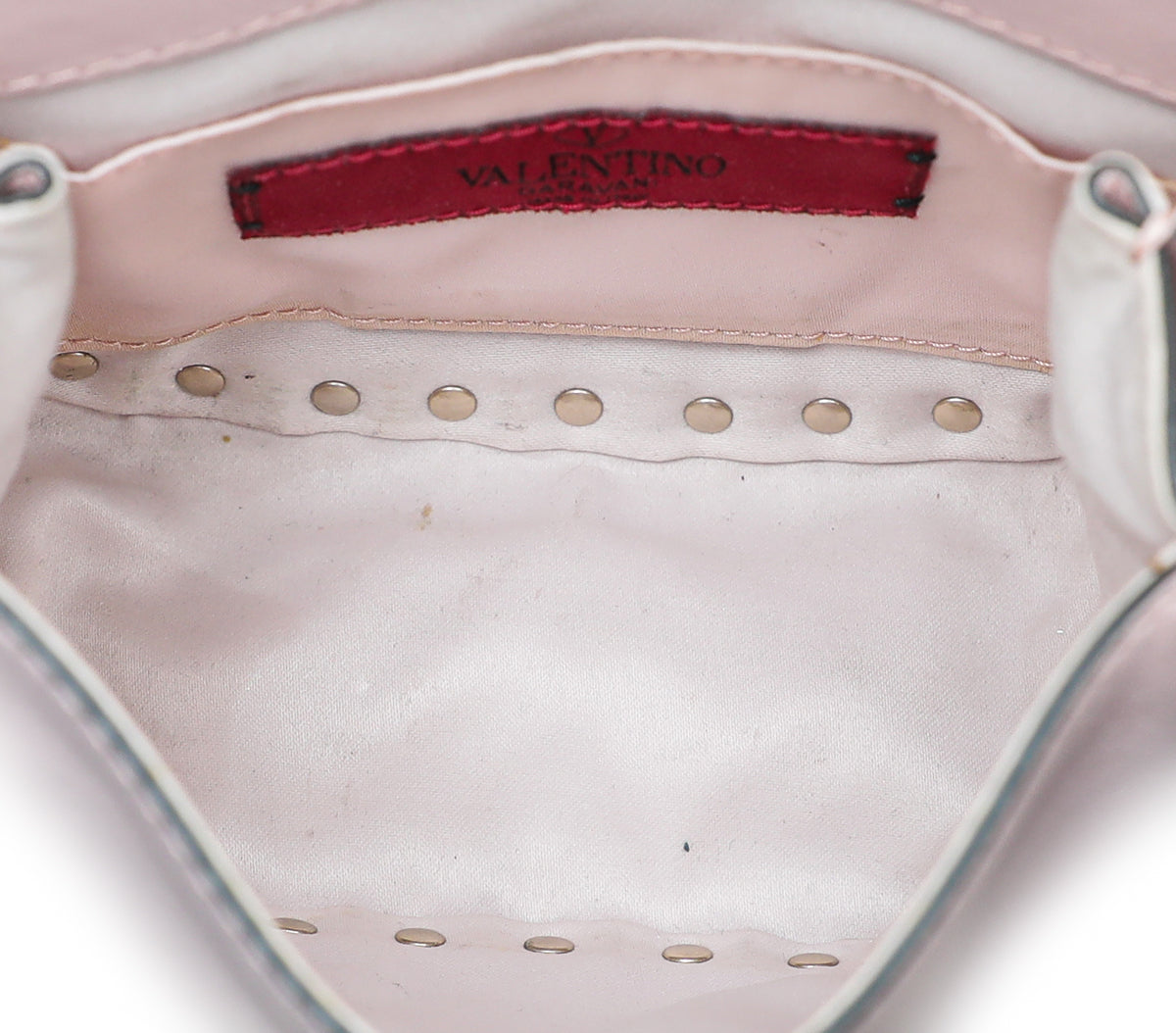Valentino Light Pink Rockstud Flap Chain Bag
