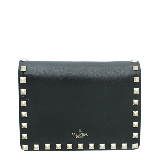 Valentino Rockstud V-Flap Pouch Clutch Bag