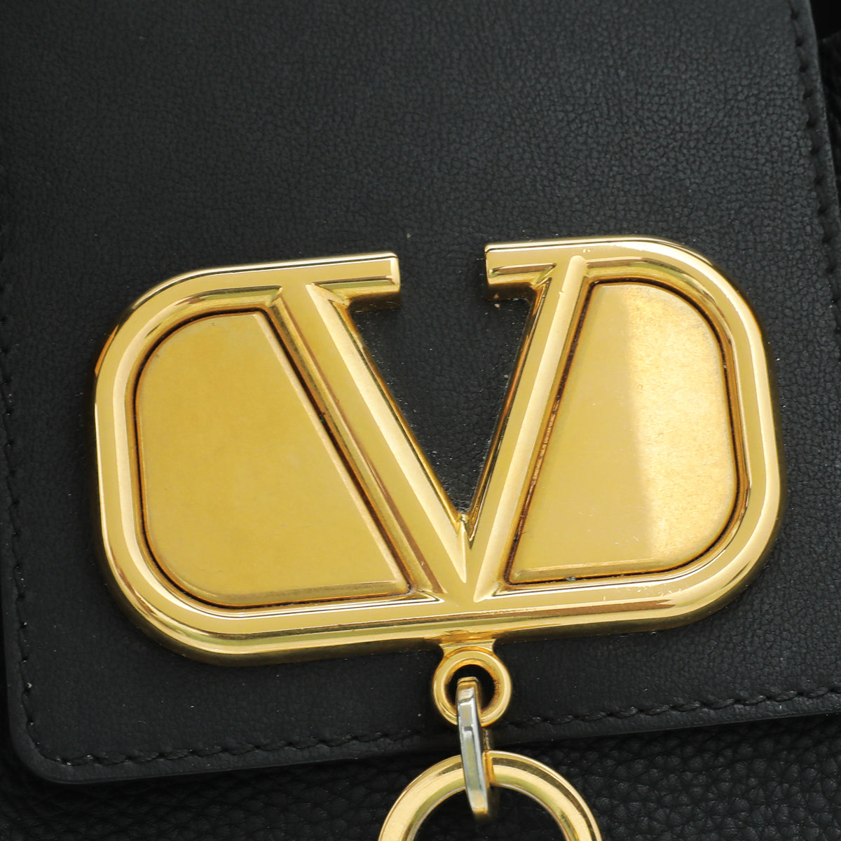 Valentino Black Vlogo Tote Handle Bag