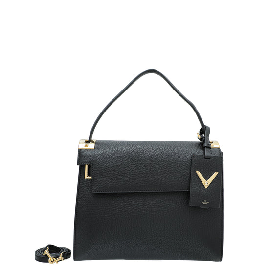 Valentino Black My Rockstud Single Handle Medium Bag