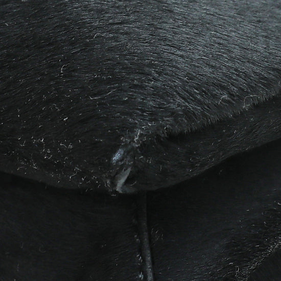 Valentino Black Pony Fur Va Va Voom Crystal Clutch Bag