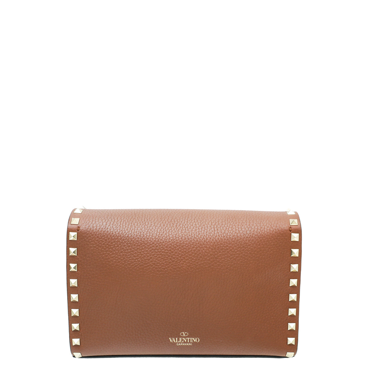 Valentino Brown Rockstud Flap Small Crossbody Bag-Valentino-THE CLOSET