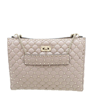 Valentino Poudre Spike Rockstud Nappa Tote Bag