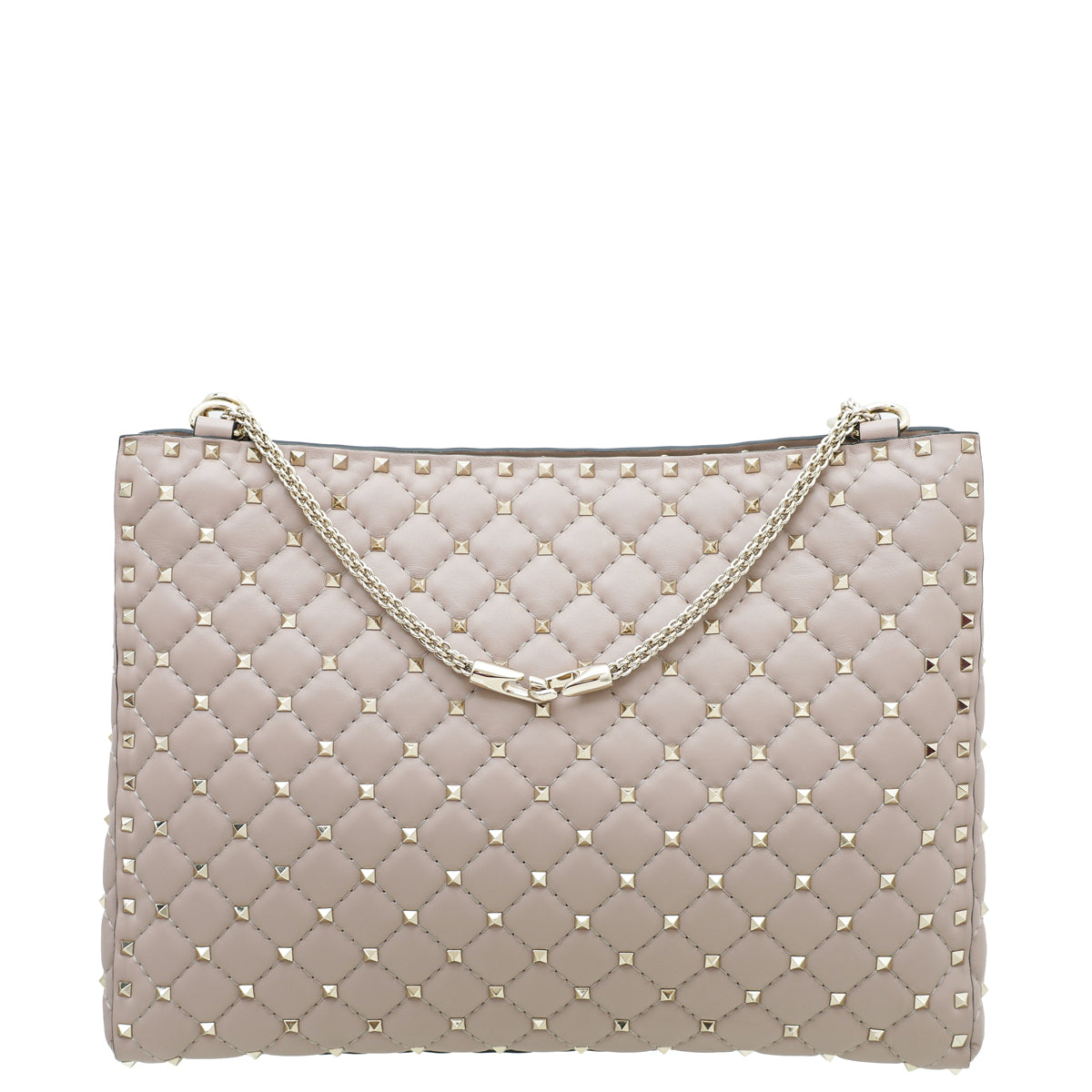 Valentino Poudre Spike Rockstud Nappa Tote Bag-Valentino-THE CLOSET