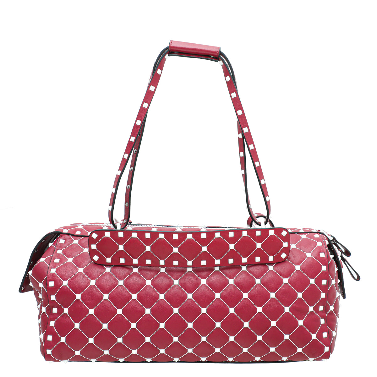 Valentino Bicolor Rockstud Spike Duffle Bag-Valentino-THE CLOSET