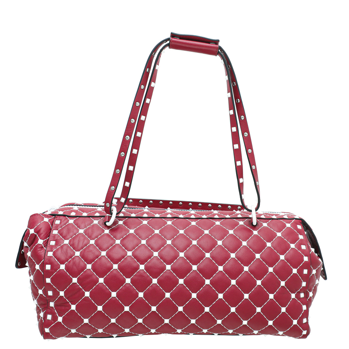 Valentino Bicolor Rockstud Spike Duffle Bag-Valentino-THE CLOSET