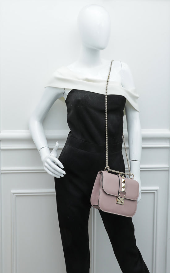 Valentino Poudre Glam Lock Rockstud Small Bag – The Closet