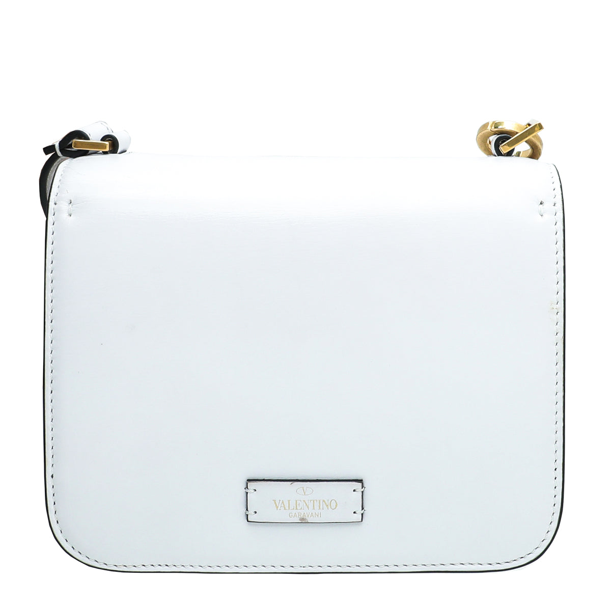 Valentino White VLOGO Flap Small Bag-Valentino-THE CLOSET