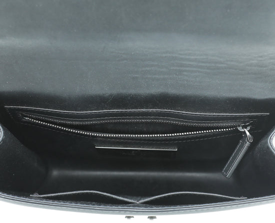 Load image into Gallery viewer, Valentino Black Rockstud Glam Lock Medium Flap Bag
