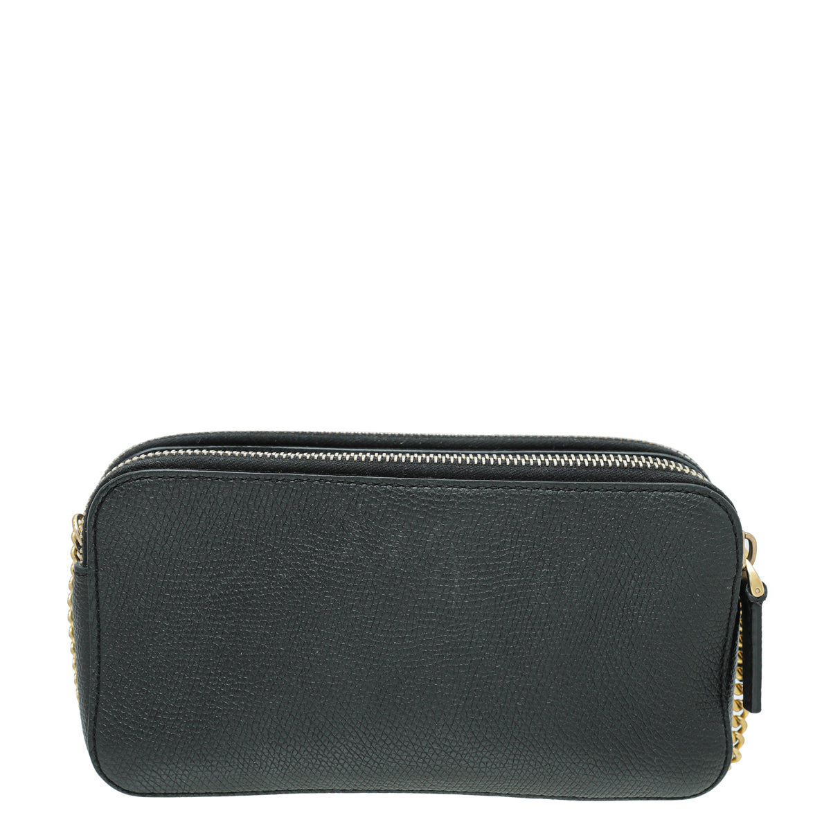 Valentino Black VLOGO Double Zip Chain Crossbody Bag-Valentino-THE CLOSET