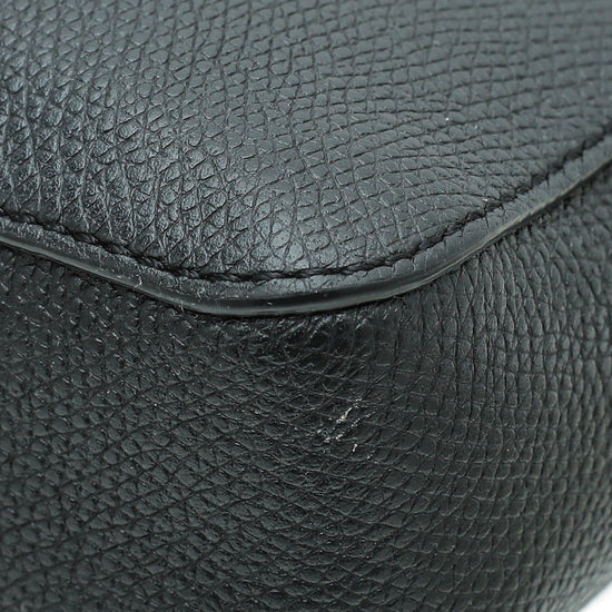 Valentino Black VLOGO Double Zip Chain Crossbody Bag