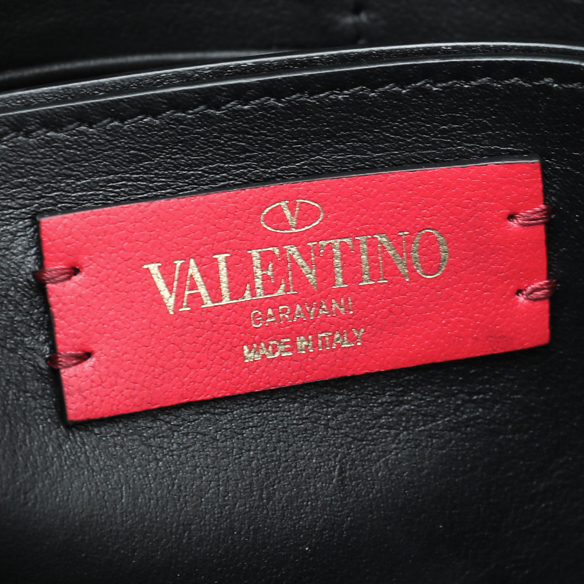 Valentino Black Rockstud Flap Chain Clutch