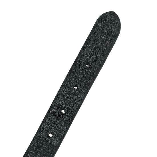 Valentino Black VLogo Leather Bracelet