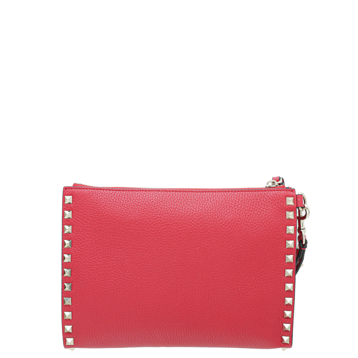 Valentino Red Rockstud Medium Pouch-Valentino-THE CLOSET