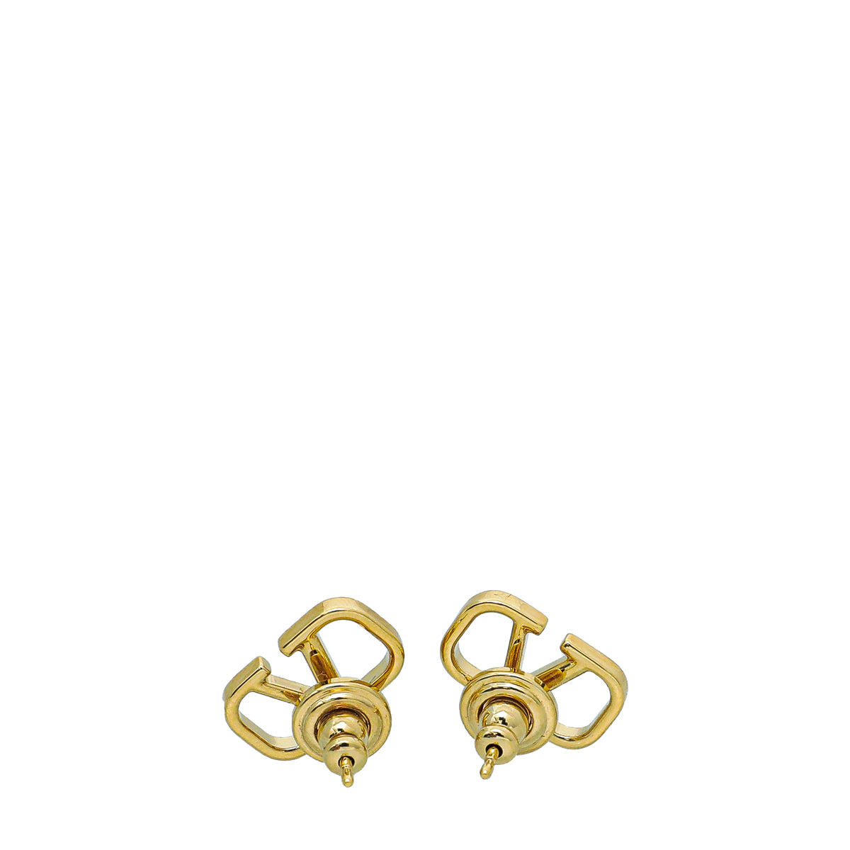 Valentino Gold V Logo Stud Earring-Valentino-THE CLOSET