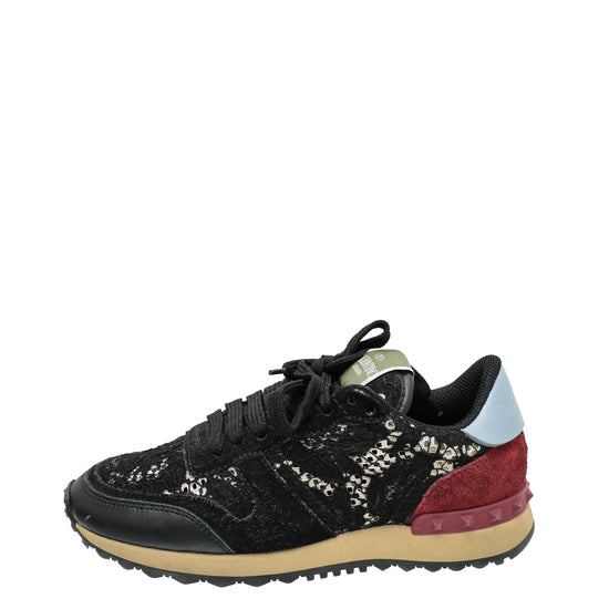 Valentino Tricolor Lace Rockrunner Sneakers 35