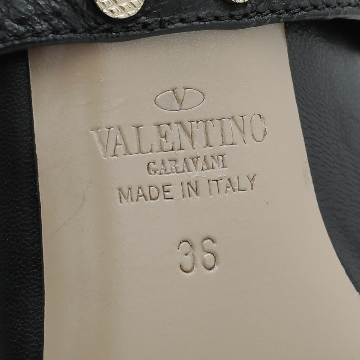 Valentino Black Rockstud Cross Strap Pump 36