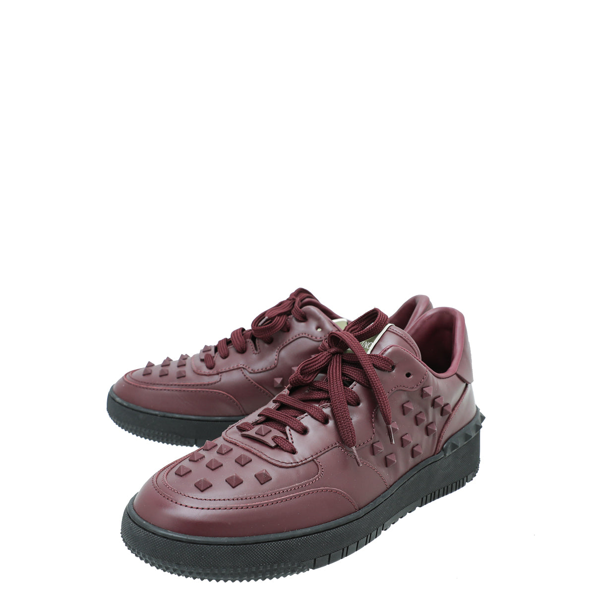 Valentino Burgundy Rock Be Low Top Men Sneakers 45-Prada-THE CLOSET