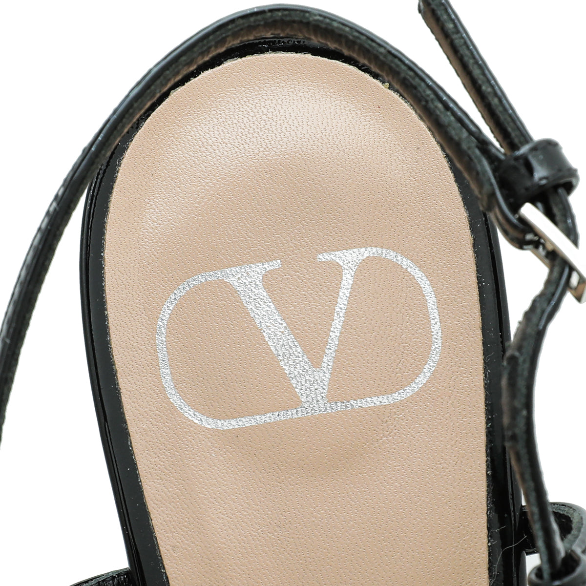 Valentino Black V Logo Slingback Pump 38